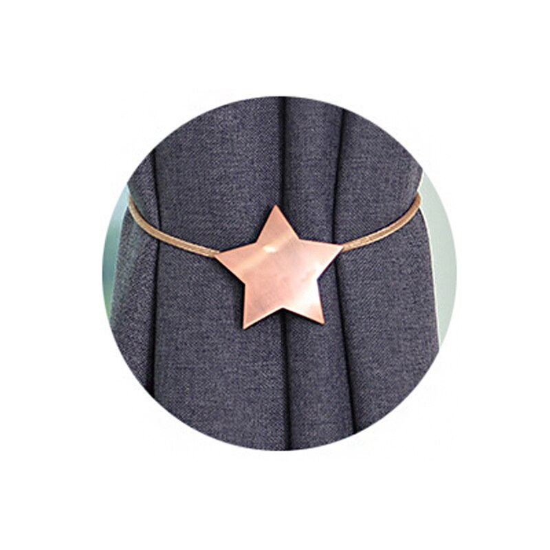 Lykke stjerne magnetisk glipper tilbake holder gardin spenne stjerne gardin broach hjem rom gardin anheng dekorasjon gardin krok: En