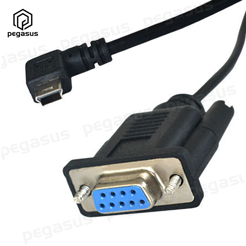 Câble adaptateur RS232 DB9 femelle vers USB Mini 5 broches mâle, 1.8M, 6 pieds
