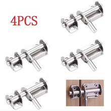 4Pcs 304 Stainless Steel Sliding Door Latch With Screws For Your Bathroom Bedroom Cupboards Door Hardware Door Bolts