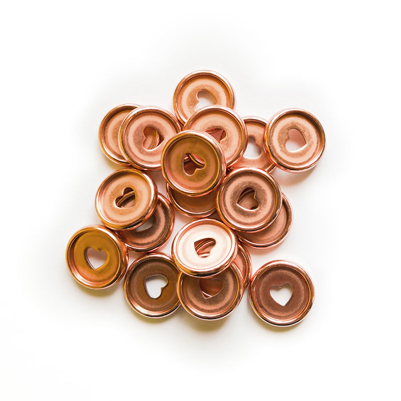 30Pc Rose Goud Notebook Binding Disc Paddestoel Gat Plastic Knop Voor Notepad Losbladige Discs Binding Ring Kantoor bindmiddel Gesp: rose 24mm