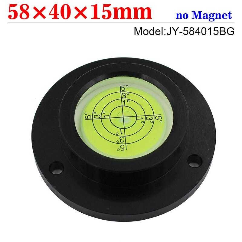 Universal Flange Spirit Level Bubble Circular Bubble Level Bullseye Matal Protractor Horizontal Measuring Instruments: BG-no-magnet
