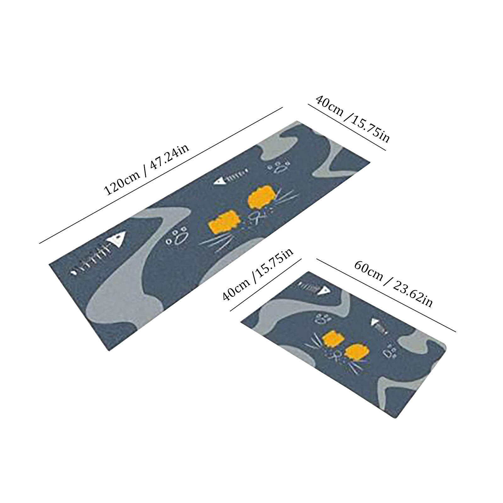 2 Stks/set Gereinigd Antislip Vloermat Olie Absorberende Keuken Tapijt Tapijt Voor Thuis Keuken Keukengerei 40*60 + 40*120Cm