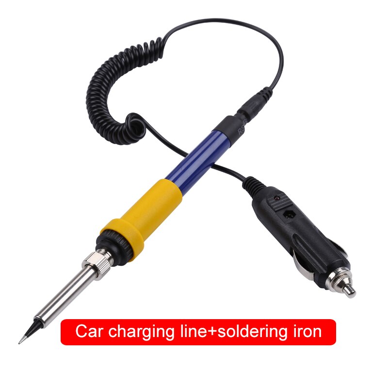DC 12V 60W Portable Electric Soldering Iron Auto Car Battery Solder Station Rework Welding Repair Tools: Blue