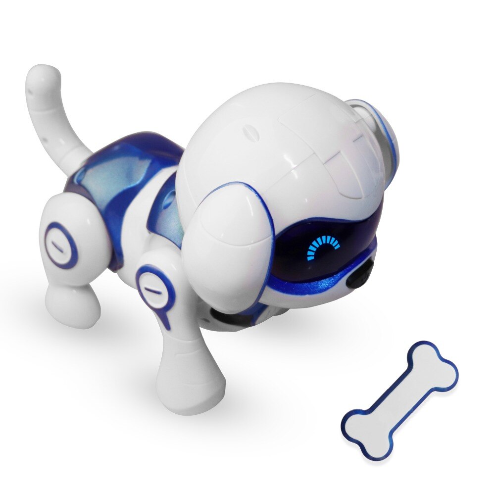 Juguete de Perro robot inteligente para bebés, juguete electrónico para mascotas, perros con música, cantar, bailar, caminar, inteligente, detección de infrarrojos, mascota D