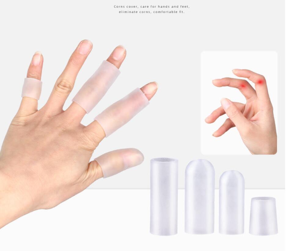 2Pcs Silicone Finger Toe Protector Separator Pain Relief Corn Callus Remover Applicator Soft Gel Tube Pedicure Tool Foot Care