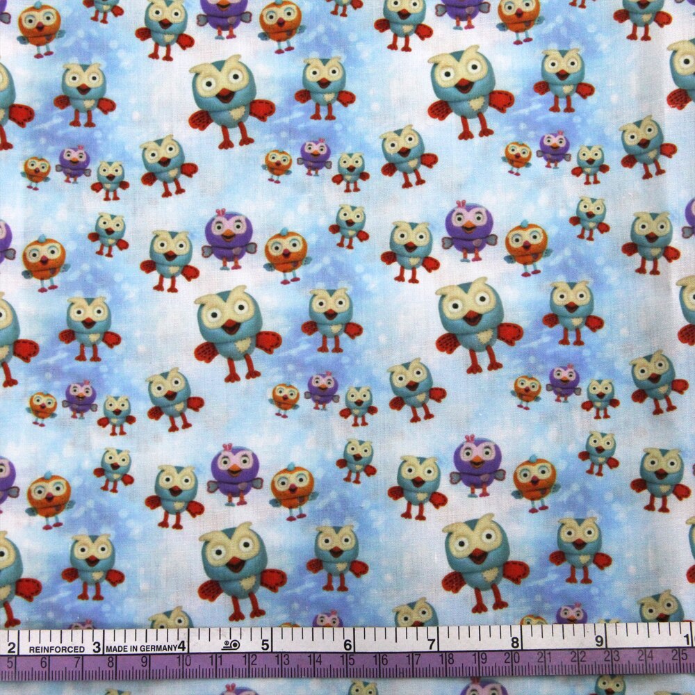 David tillbehör 50*145cm ugglor fågel djur polyester bomullstyg fortissue barn sängkläder hemtextil för sömnad ,c462: 1051279001