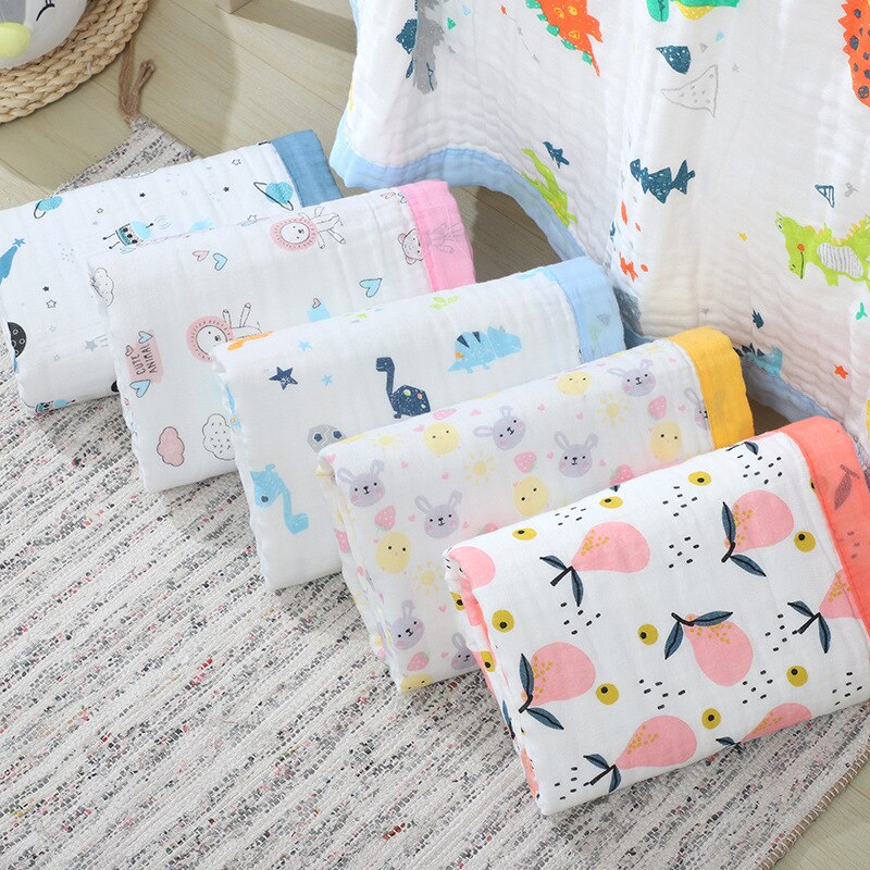 6 couches bébé emmailloter dans la couverture de bébé et emmailloter haute densité 100% coton bébé couvertures 150*200 tricoté bébé enfant poussette couverture