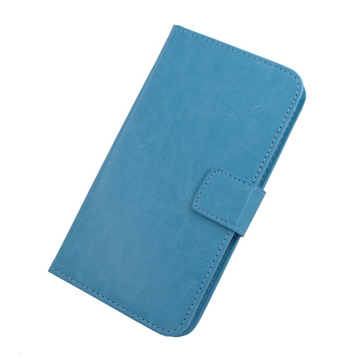 Tienjueshi flip couro do plutônio capa de silicone escudo carteira etui caso da pele para zte lâmina a476 (lâmina v2) 5": Blue