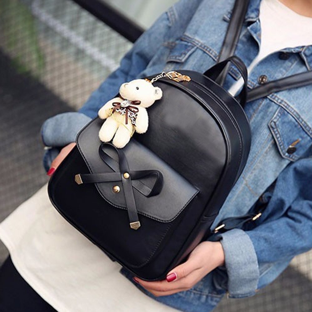 Frauen vier setzt Rucksack Große Kapazität Mädchen Reise Rucksack Mochila Mujer Rucksack Frauen Pu Leder Tasche # g30