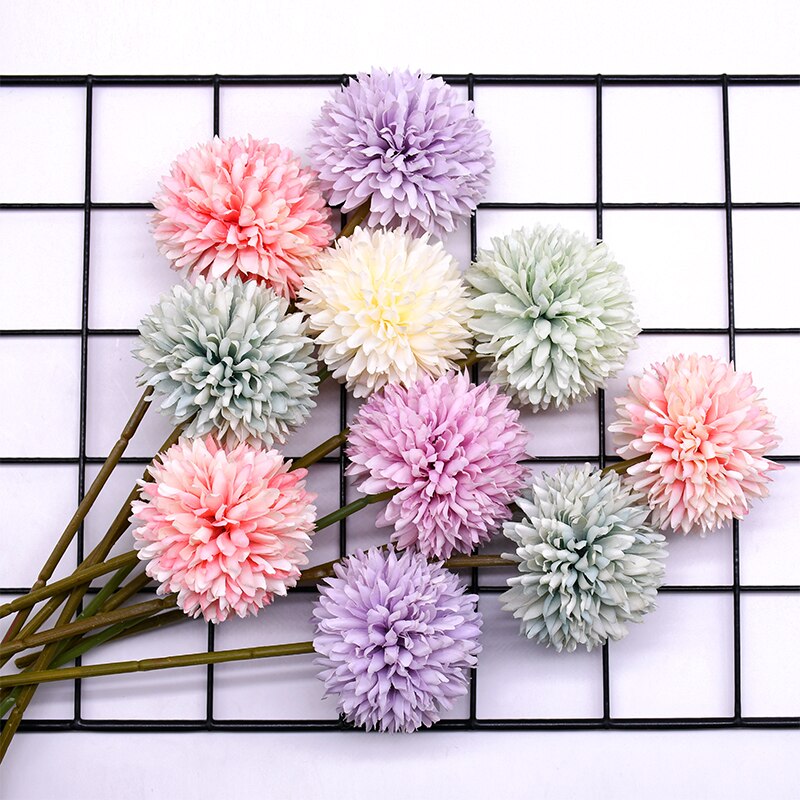 Bolas de flores de diente de león de seda de 29cm 3 uds., pompones de flores artificiales para decoración de boda, de cumpleaños, guirnalda de flores DIY