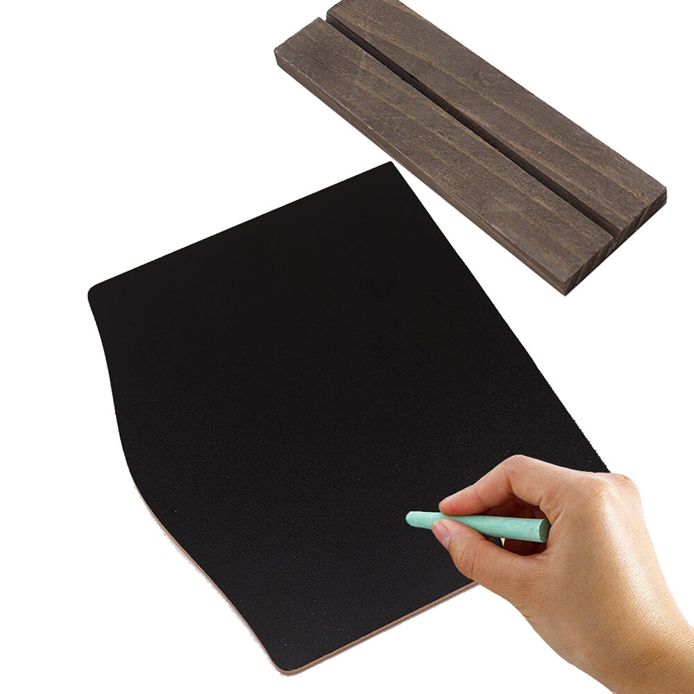 Double-sided Writing Small Blackboard with Base Bar Writing Blackboard Christmas wooden blackboard Writing Painting Decoration