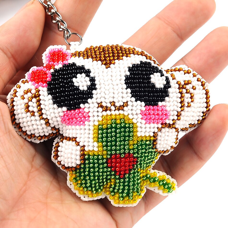 thumbnail image 2 of QENWKXZ 6Pcs Embroidery Kit For Kids DIY Key Chain Cross 2 of 14