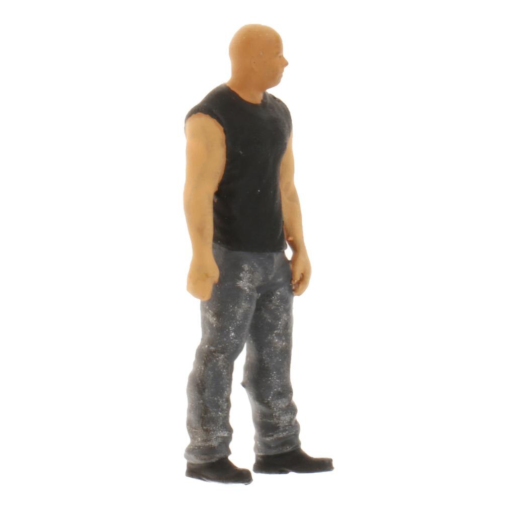 1:64 Model Rm Figuur Pvc Mensen Scenario Model Set Voor Kinderen Speelgoed Groep: Black-B
