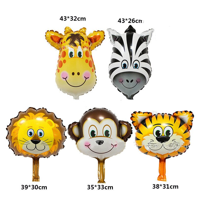 Safari Animal Party Balloon Kit Zoo Animal Balloon Set Kids Birthday Party Balloon Backdrops Zebra Tigher Balloon KIt