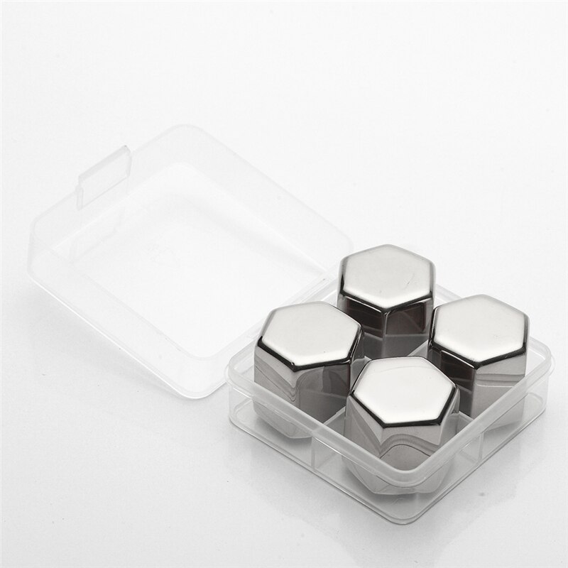 Golden Stainless Steel Whisky Hexagon Shape Bar Vodka Whisky Wine Beer Cooler Rocks Coolers Ice Cubes: Light Green