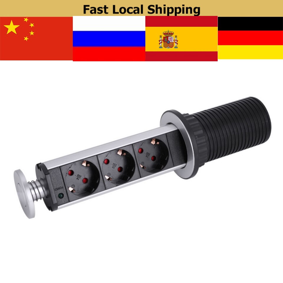 Electrical Up Power Socket Table Desktop Socket Lifting Electrical Power Outlet Kitchen Worktop Desk Pull Up Socket