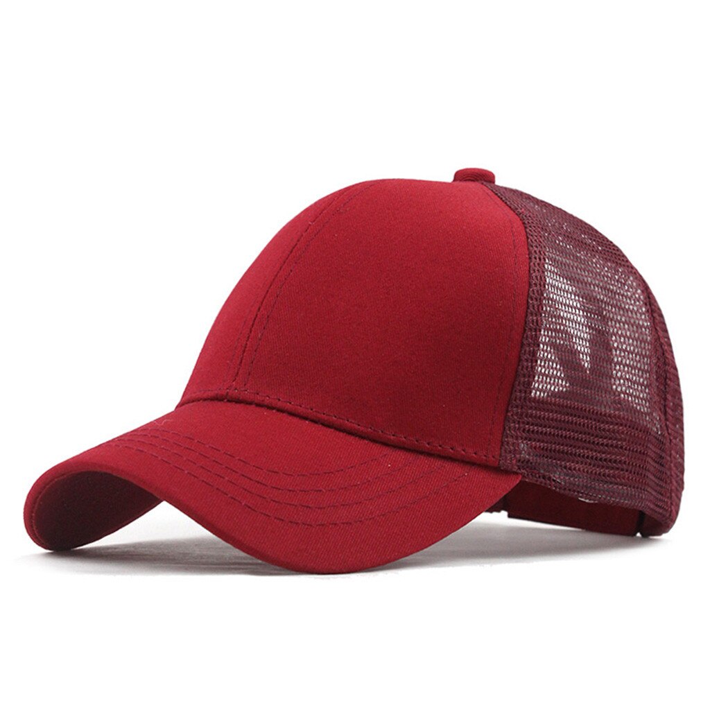 Unisex Berretto da Baseball Regolabile Cap Mesh Traspirante per Le Donne di Snapback Caps Casquette Cappelli da Baseball Visiera Cap Siltovka # BL5: Wine