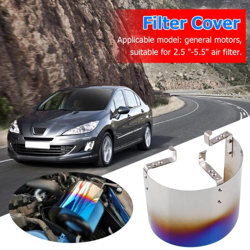 Car Cone Filter Cover Wear-resistant Neochrome Car Cold Air Intake Cone Filter Heat Shield Cover for 2.5-5 inch Neck