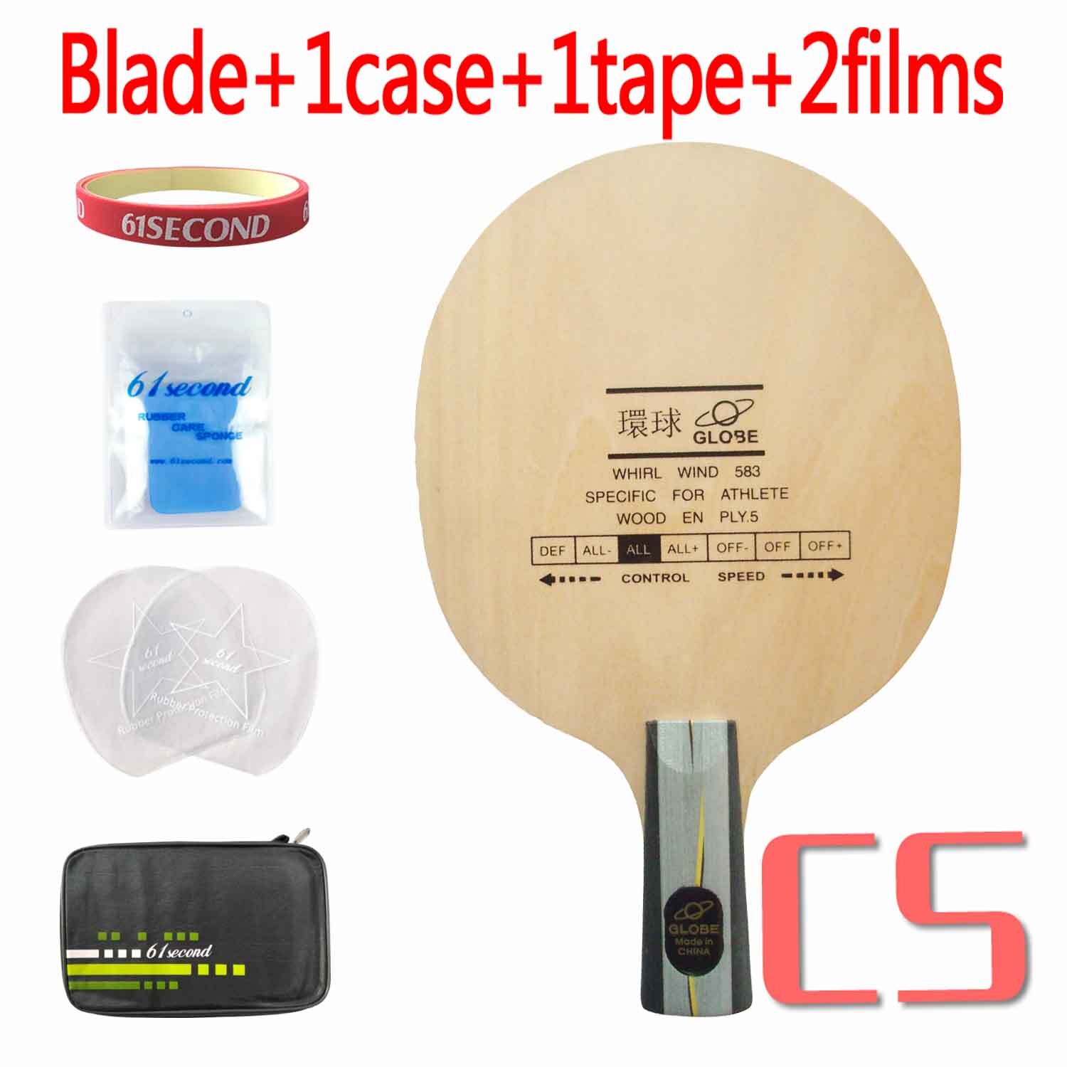 Globe whirl wind 583 speziell für athleten 5- sperrholz allround-tischtennisschläger: Cs mit fm fall