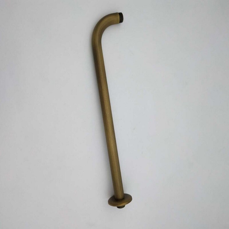 Antique Brass Wall Shower Head Extension Pipe - 12&quot; Long Shower Arm Arm Bathroom Accessories Khh104