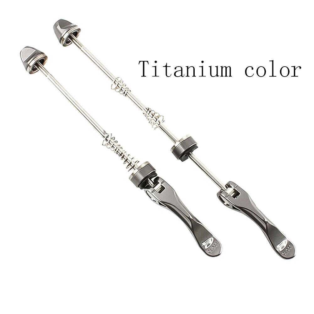 1 Paar Rvs Fietswiel Spies Racefiets Mtb Quick Release As Bolt Front Spies Achter Spies: Titanium