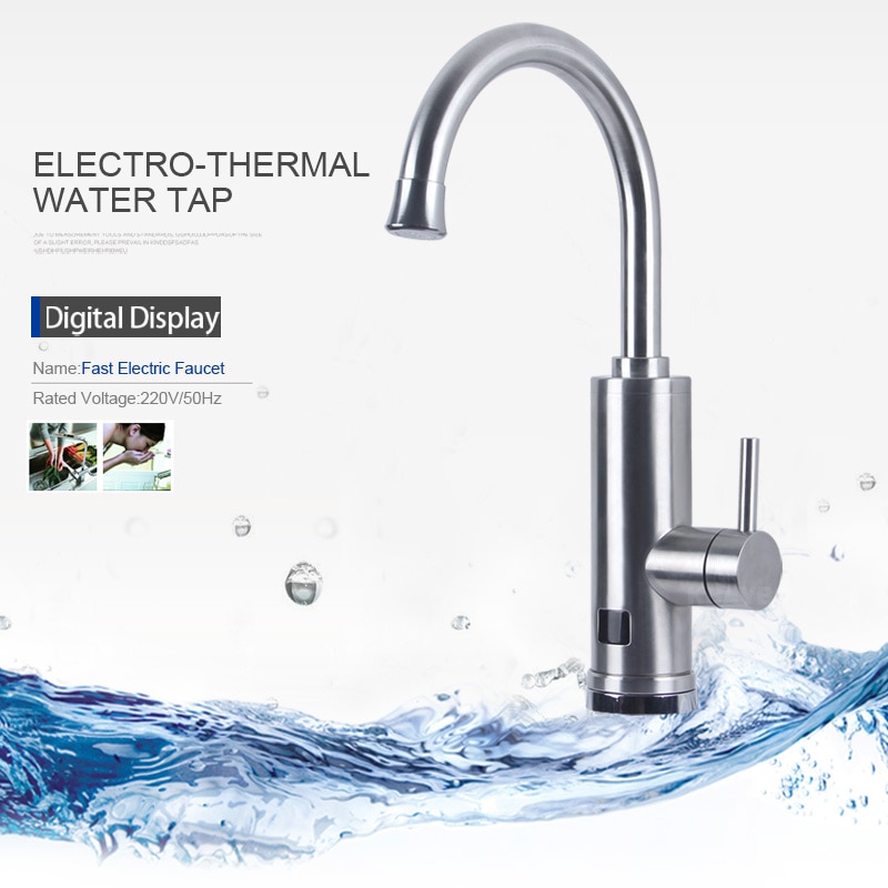 KBAYBO 3000W Electric Water Heater Instant Tankless Water Heater and cold water tap under let Kitchen sink Water Heating