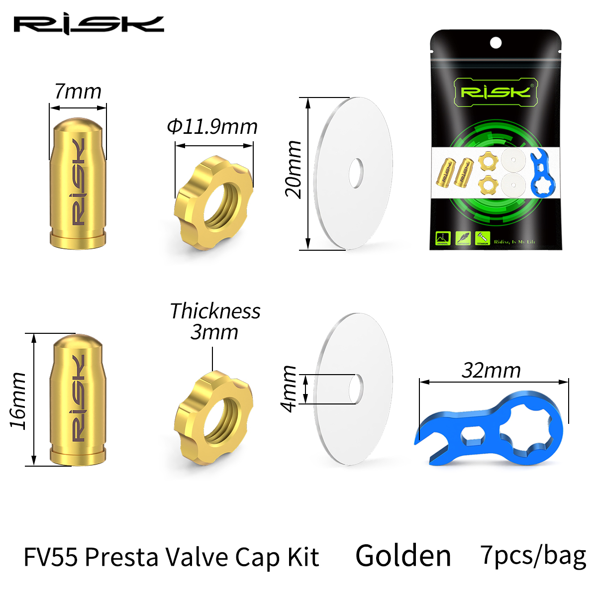 Tapa de válvula de bicicleta de aleación de titanio RISK, tapa central de válvula de boquilla Presta Schrader para bicicleta de montaña y carretera, a prueba de polvo francés y americano: Rosa