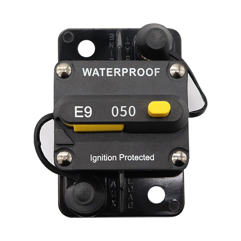30-50A AMP Circuit Breaker Dual Battery IP67 Waterproof 12V 24V Fuse Manual Reset Car Circuit Breaker