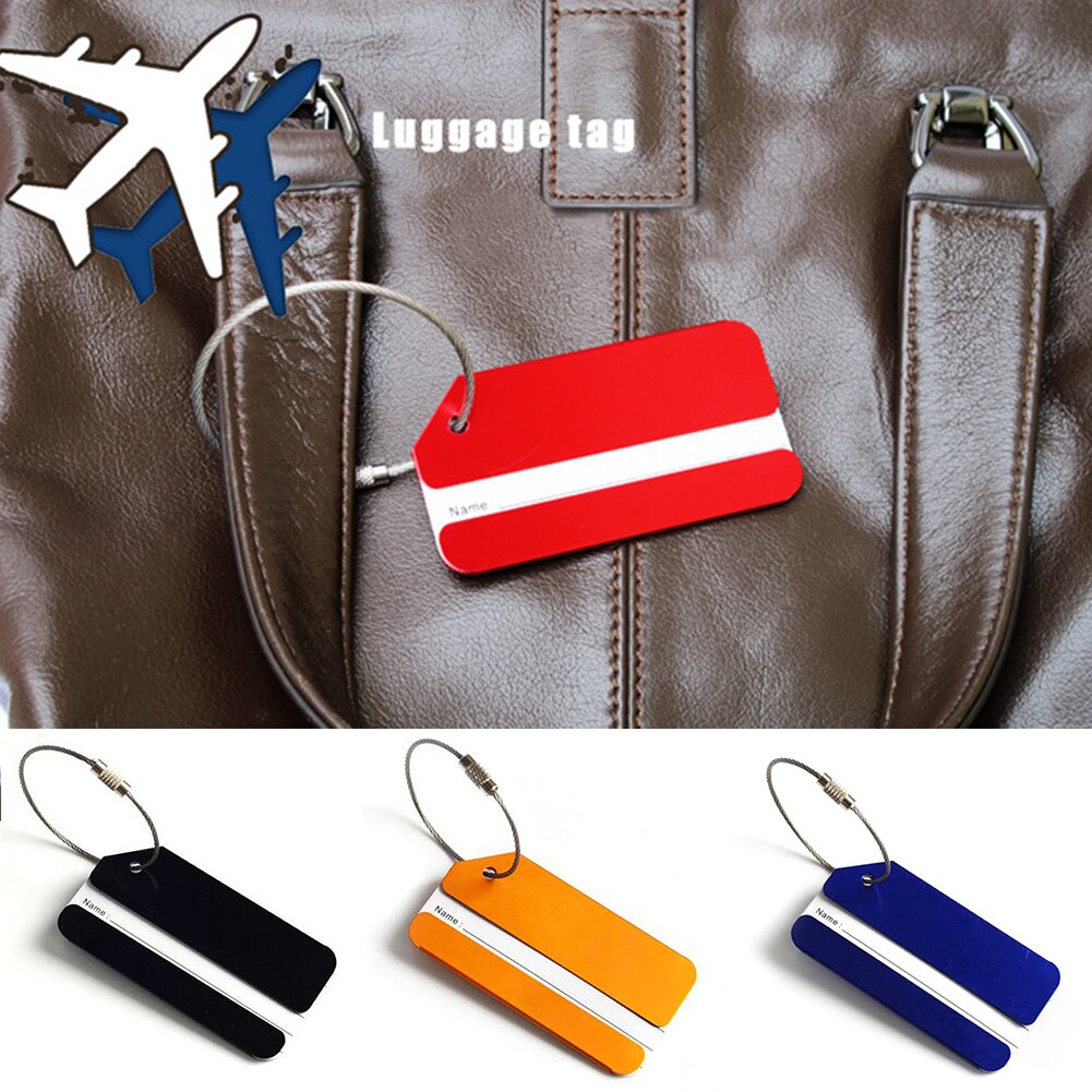 Aluminium Funky Reizen Bagage Label Riemen Koffer Naam Id Adres Tags Kofferlabels Reizen Accessoires