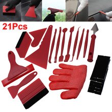 21Pcs Car Vinyl Wrap Tools Carbon Fiber Film Wrapping Cutter Aid Tool Window Tint Squeegee Razor Scraper Sticker Car Accessories