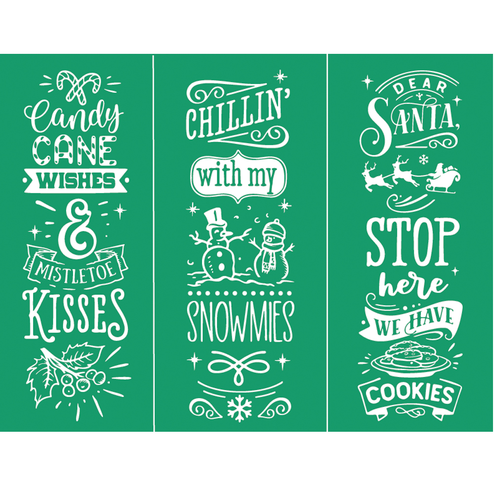 Alinacutle Kerst 8.5X11 "Herbruikbare Zelfklevende Zeefdruk Stencils Mesh Transfers Voor Woondecoratie Handgemaakte Ambachtelijke