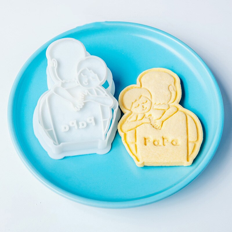 Felice festa del papà stampi per biscotti Papa lettera biscotto fondente glassa biscotti stampi da taglio fai da te papà Festival regali strumenti di cottura