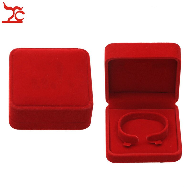 Wedding Jewelry Storage Case Amazing Red Velvet Ring Earrings Necklace Pendant Bracelet Storage Organizer Box