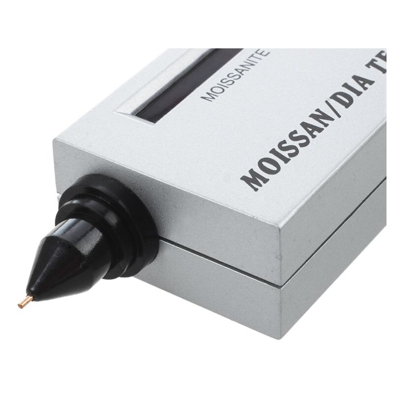 LED Moissanite Jewelry Diamond Gemstone Tester Authentication Selector Tool Silver
