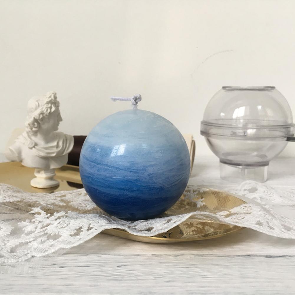 1pc doorzichtige plastic kaarsvormen, doe-het-zelf zeep, klei, knutselgereedschap, handgemaakte kaarsvorm, kaarsvorm bol