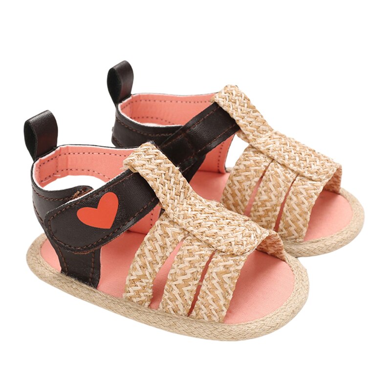 Zomer Ademend Baby Meisjes Sandalen Peuters Leisure Stijl Zachte Tong Breien Prinses Schoenen Antislip Prewalker: A / 13