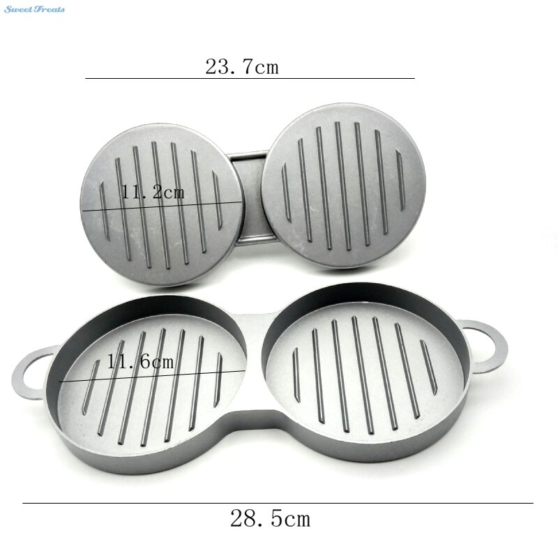 Sweettreat aluminium hamburgerpress hamburgermaskin non stick kakor biffform för bbq grilltillbehör gör-det-själv-hem köksredskap