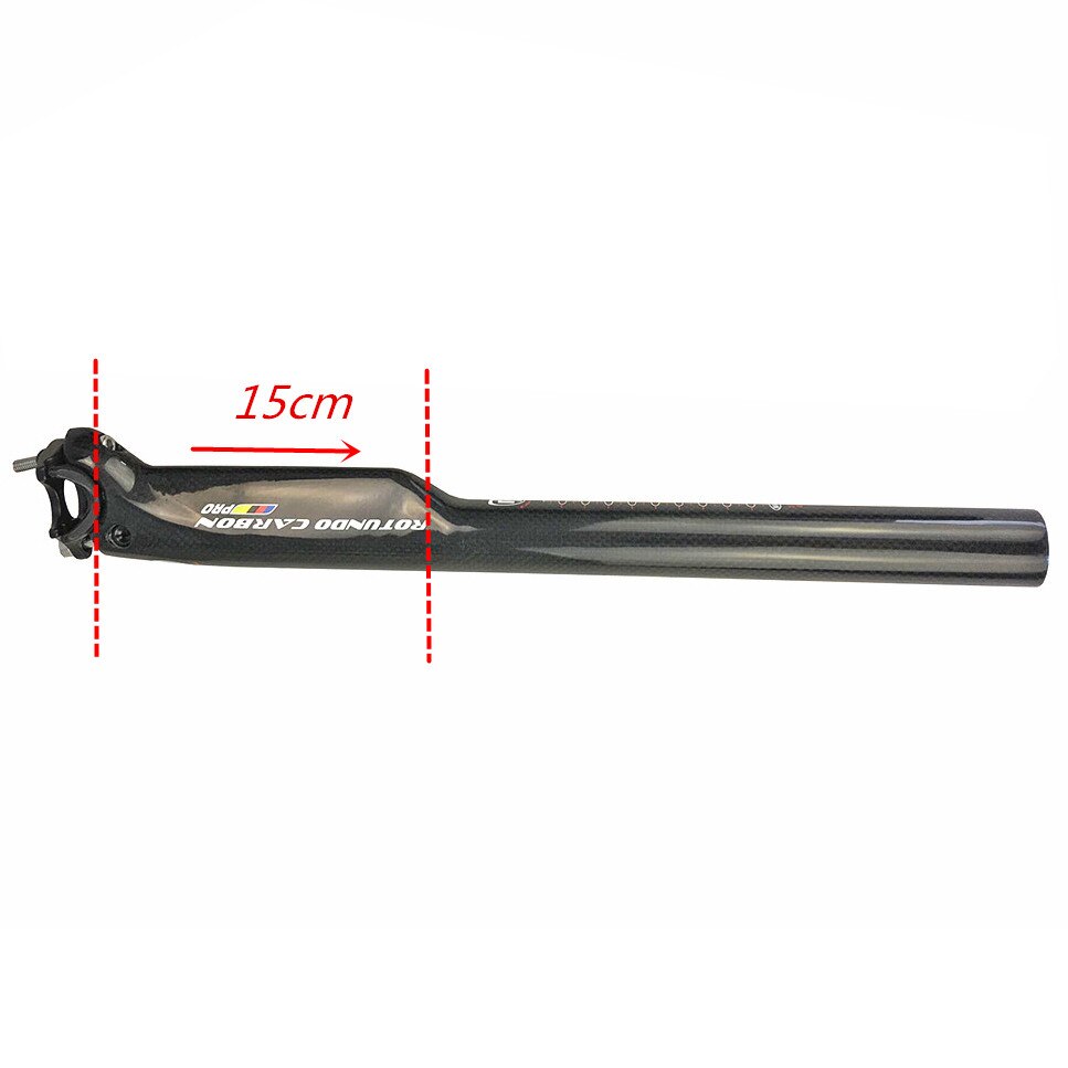 ROTUNDO-tija de sillín de bicicleta, fibra de carbono, tubo para asiento de bicicleta de montaña, 27,2/30,8/31,6mm, 3k, brillante, ciclismo