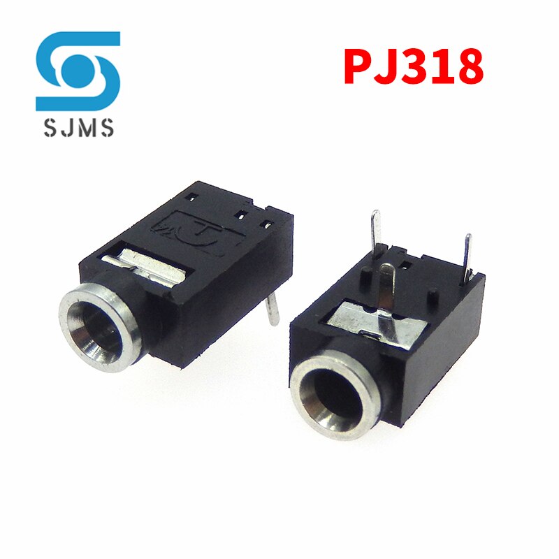 PJ-306 PJ-307 PJ-316 PJ-318 PJ-319 PJ-324 PJ-324M PJ-325 3.5mm Headphone Female Jack Socket Audio Connector DIP PCB Mount: PJ318 / 10pcs