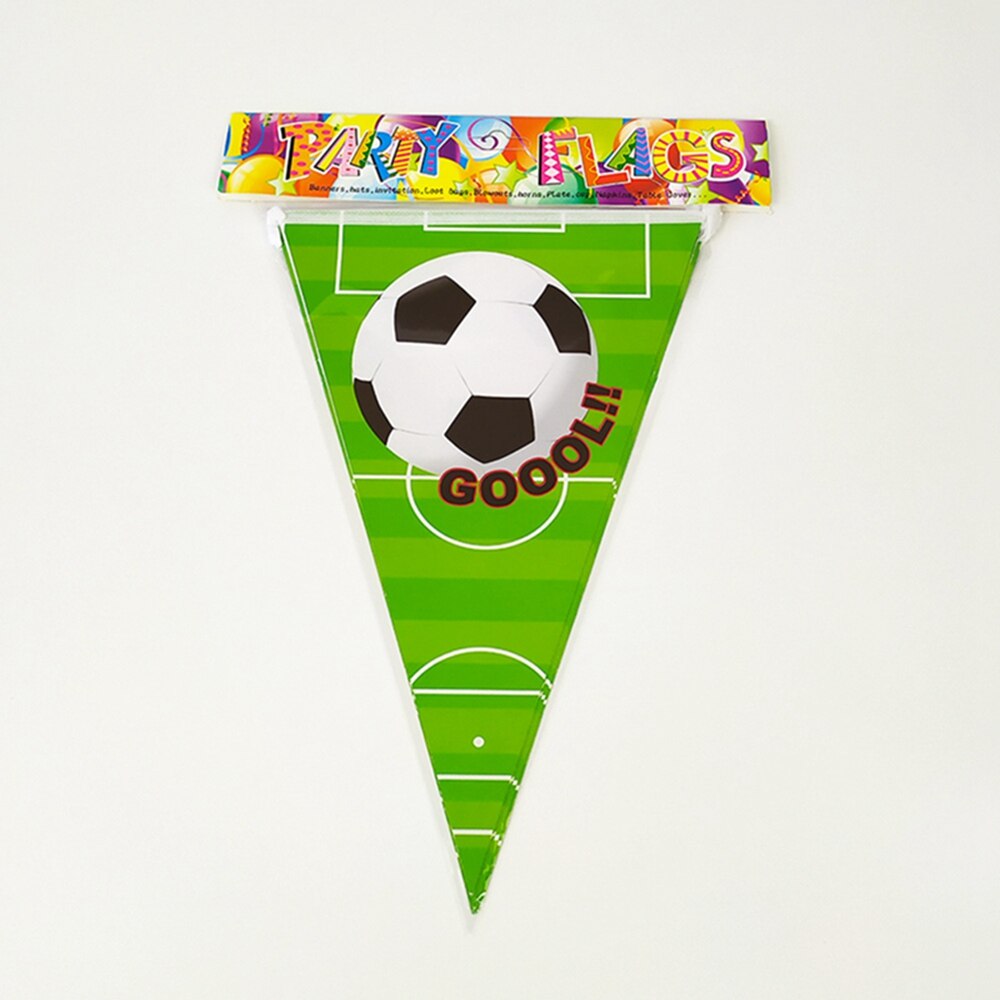 World Cup football children birthday party decoration flag pull mask tablecloth paper plate cutlery set ，baby shower: Pennant
