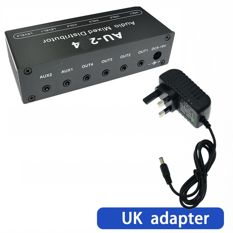 Mikser Audio Stereo dystrybutor przełącznik wyboru sygnału 2 wejście 4 wyjście aux 3.5 MM indywidualnie steruje wzmacniaczem słuchawek: Czerwony