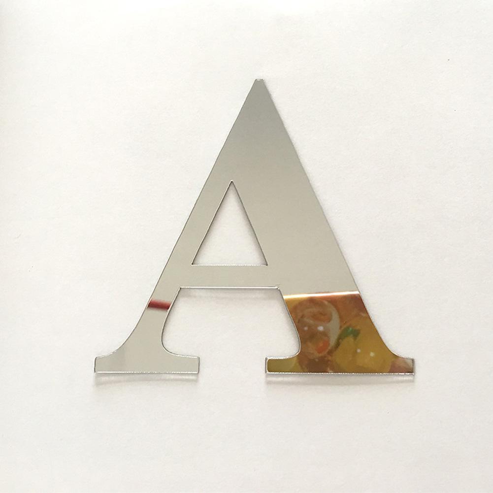 Acryl Spiegel 26 Geactiveerd Engels Decoratieve Scrabble Letters Stickers Alfabet Bruiloft Decoratie Room Deur Muurstickers