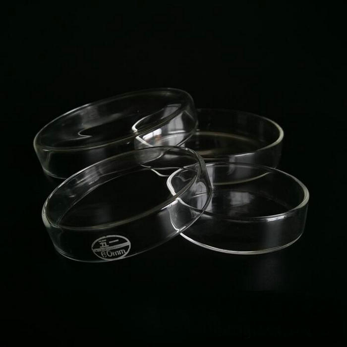 6 piunids/lote vaso de cultivo de vidrio de 90mm plato de Petri de vidrio de celda de laboratorio con cubierta para laboratorio educativo escolar
