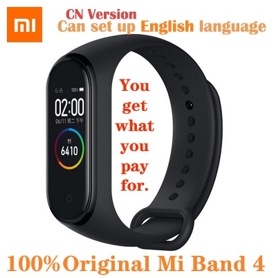 Original Xiao mi mi Band 4 Clever Uhr AMOLED Farbe Bildschirm Herzfrequenz Fitness Sport 50ATM Wasserdichte Clever Armbinde Bluetooth 5,0
