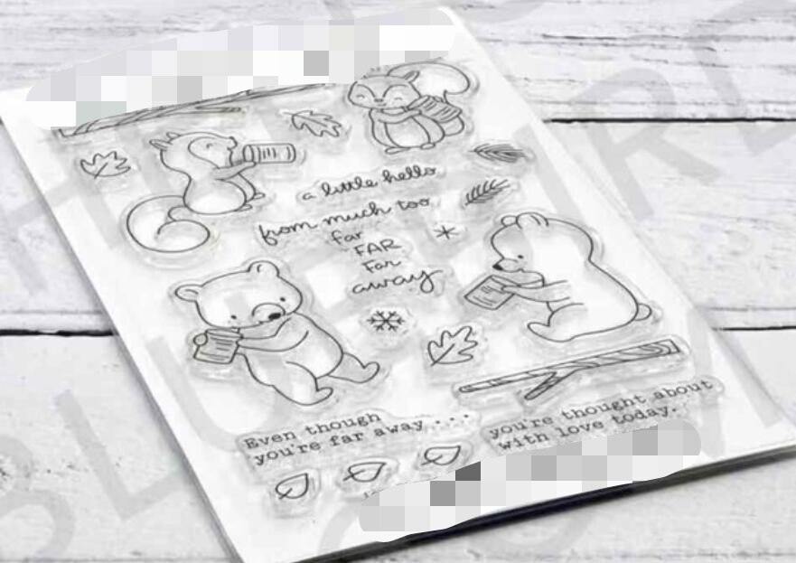 Små djur genomskinlig klar silikonstämpel/sigill för gör-det-själv scrapbooking/fotoalbum dekorativ klar stämpel  a5014: 4 11 x 16cm