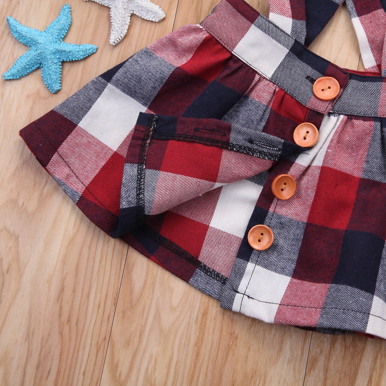 Toddler Baby Girl Red Plaid Skirts Summer Kids Clothes Skirt For 6M-4Y
