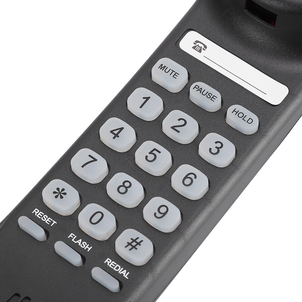 TC-990 ABS Black Table Mountable Wall Hanging Dual Purpose Telephone for Hotel Guest Room Family Elevator Bathroom Telephone.