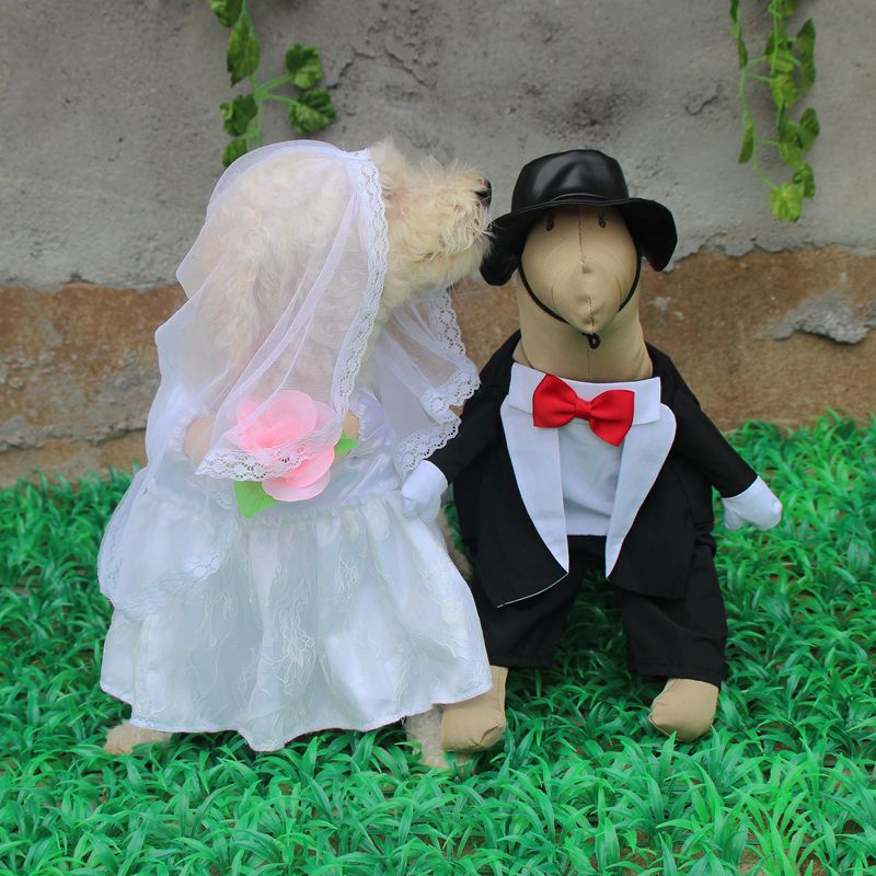[MPK Store] Wedding Gown for Dogs, Beautiful Dog Wedding Dress, Pet Wedding Costume