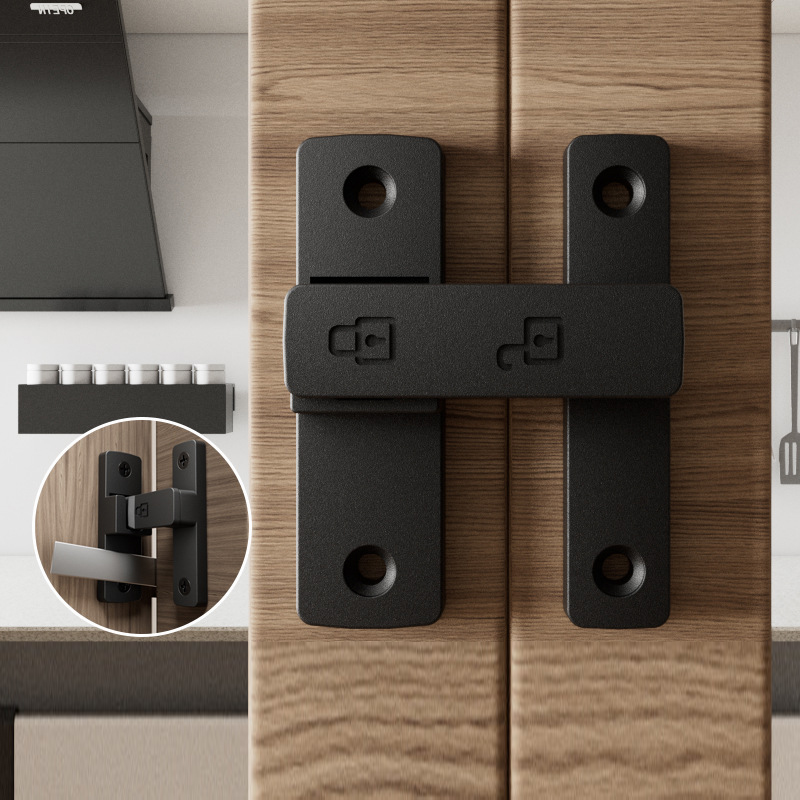 Latch Deadbolt Indoor Non-Punch Door Lock Bathroom Sliding Door Buckle Sliding Door Snap Old-fashioned Surface-mounted Room Door