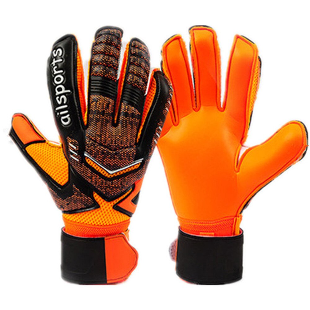 Professionelle Torwarthandschuhe für Herren und Damen, Kinder, Fußball, Fußball, Torwarthandschuhe, 4 mm, rutschfest, verdickter Latexhandschuh, 5 Finger, Sparschutz: Gold / XS